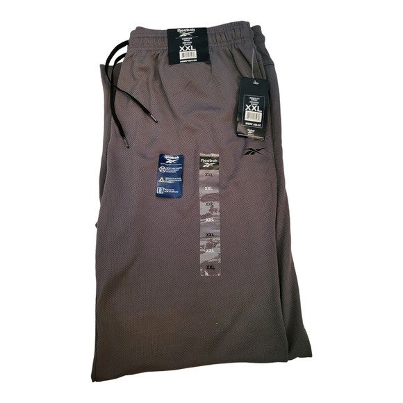 Reebok Mens Performance Joggers Pants  XXL  Gray NWT Sweatpants Relaxed Fit - Picture 3 of 6